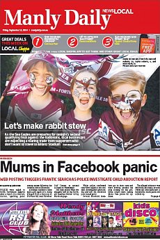 Manly Daily - September 12th 2014